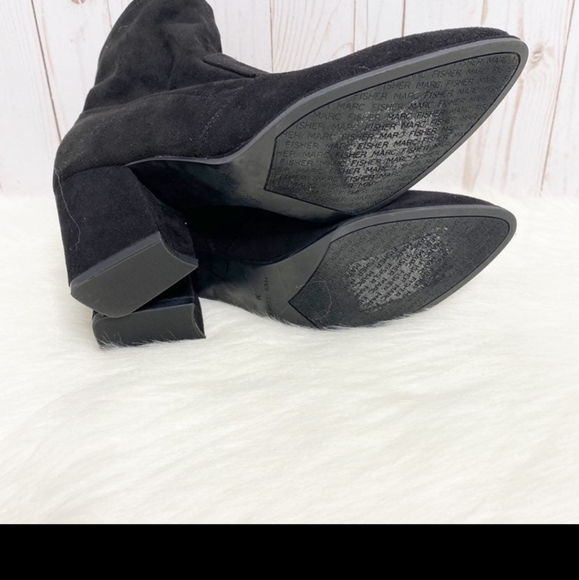 Marc Fisher Faux Suede Stretch Zip Boots - Picture 9 of 9